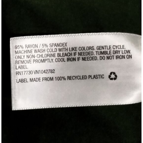 Ava & Viv Plus Size 4X Dress Midi T-Shirt Style Green Slit Classic Essential - Picture 8 of 8